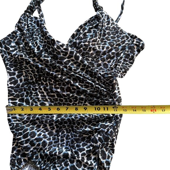 Miraclesuit Leopard Print One-Piece Swimsuit With Padded Cups Approximate L/XL - Picture 9 of 11